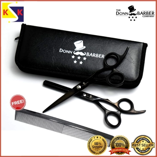 The Donn Barber PreStyle Ergo Hairdressing Scissor Set 6.0″ (Black)