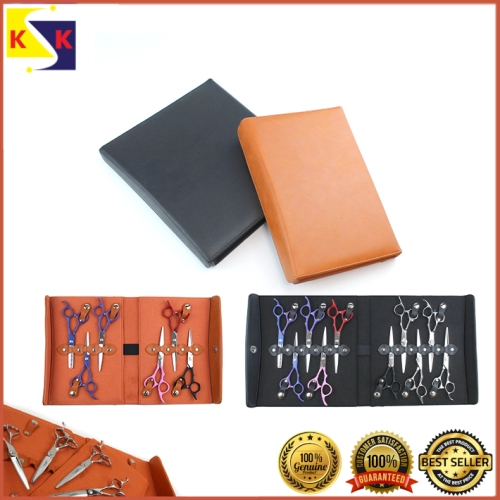 6/10 Pair Hold Synthetic Leather Hair Scissors Barber Shears Protective Case [Scissors are Not Included]