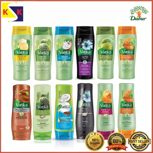 Dabur Vatika Shampoo Dandruff / Hairfall / Volume / Moisture /Repair /Nourish 400ml