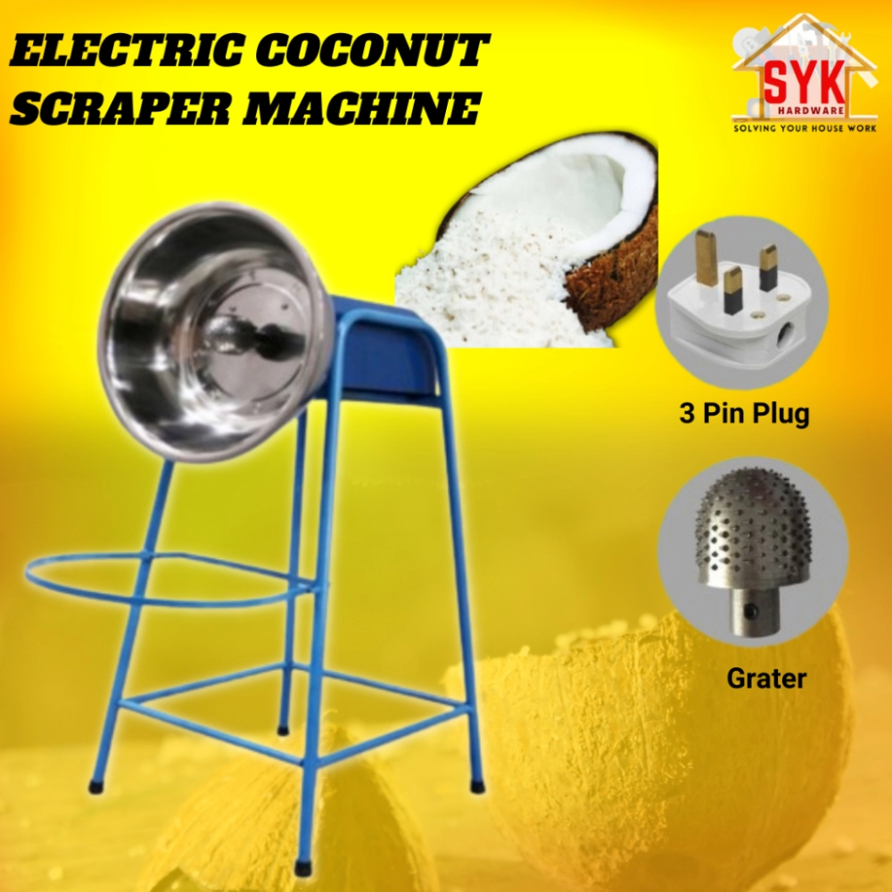 SYK Machine Electric Coconut Grinder Scraper Stand  Mesin Elektrik Memarut Kelapa Mesin Parut Kelapa