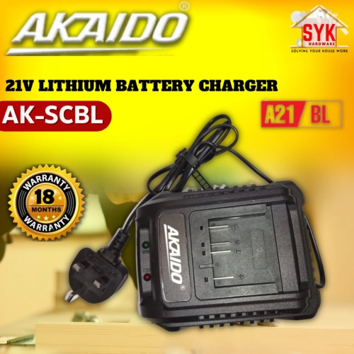 SYK Akaido AK-SCBL A21BL Flat Fast Charger Lithium Battery Charger Power Tools Charger Pencas Bateri 21V