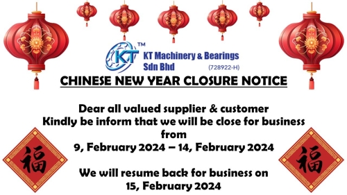 Chinese New Year Closure Notice (9 - 14, February 2024)
