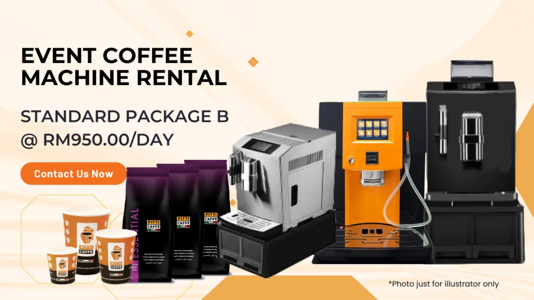 Event Coffee Machine Rental Standard Package B @ RM950.00/Day 