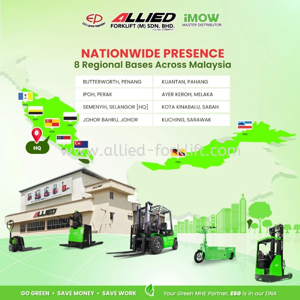 Allied Forklift Nationwide Coverage: Ready to Provide Excellent One-Stop Material Handling Equipment Solution