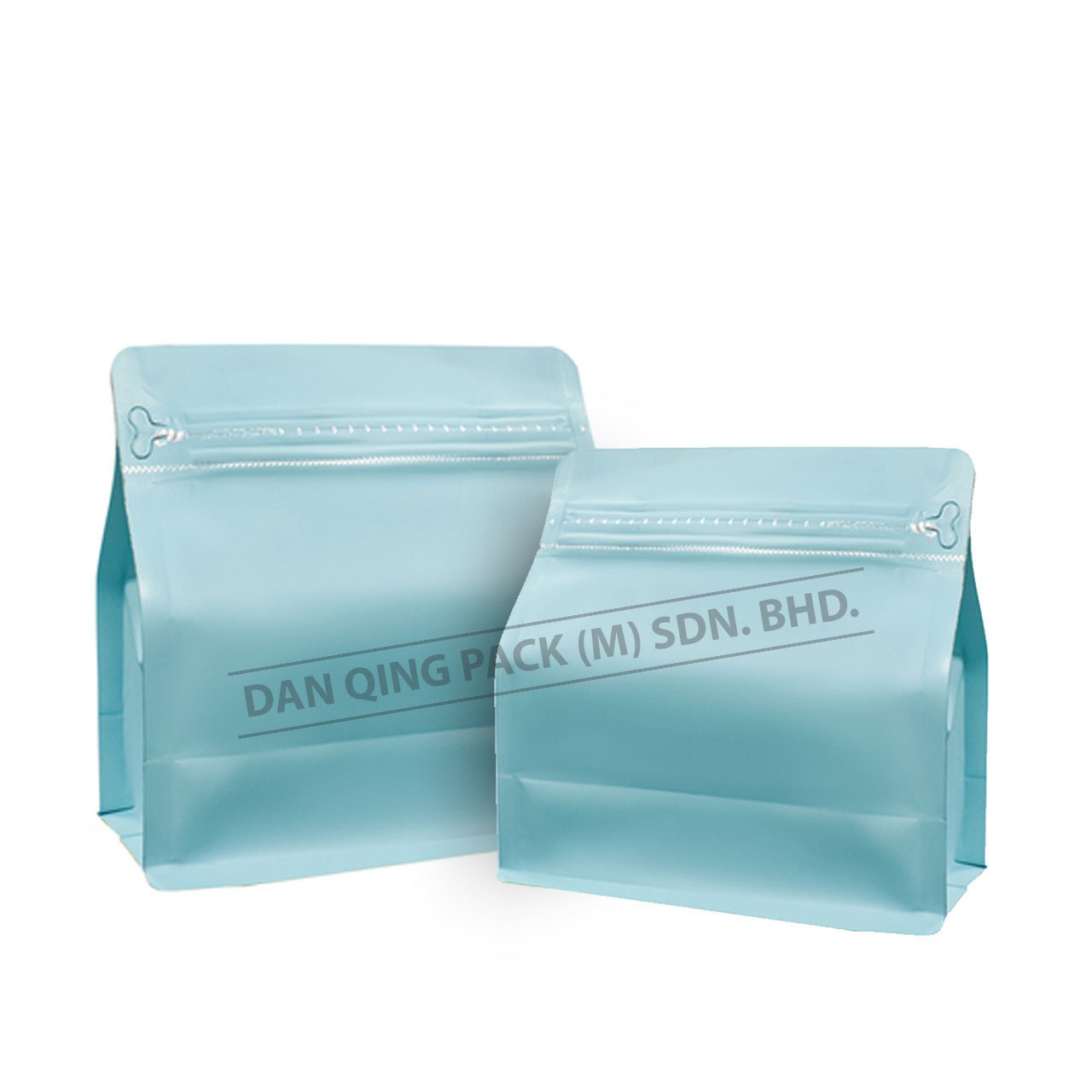 Cube Flat Bottom Pouch (Blue)