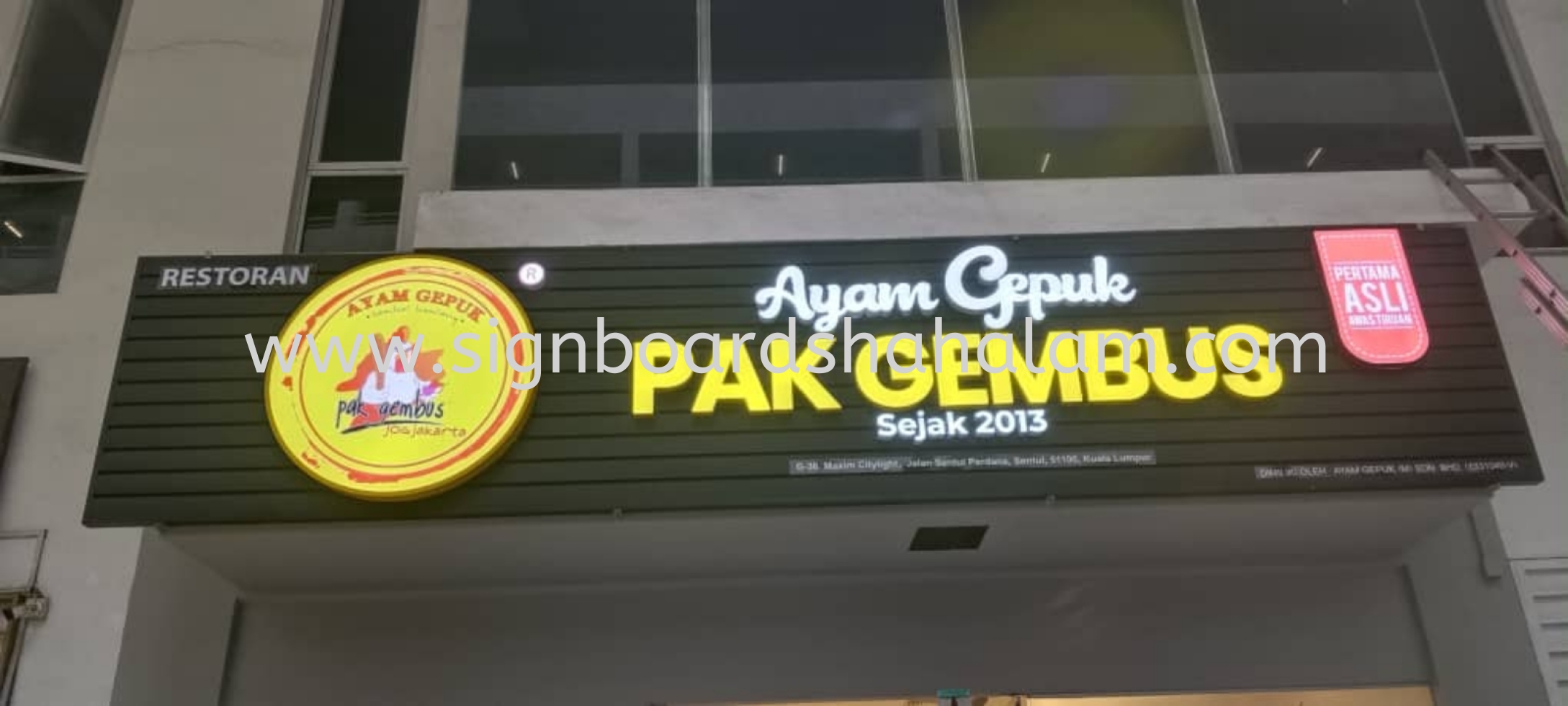 ayam gepuk #3dledsignboard #3dboxup #3dsignboard #signboardkl at Shah Alam, Puchong, Bandar Kinrara. 