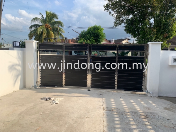  Stainless Steel Main Gate Johor Bahru (JB), Malaysia, Ulu Tiram Supplier, Suppliers, Supply, Supplies | Jin Dong Steel Works & Invisible Grille