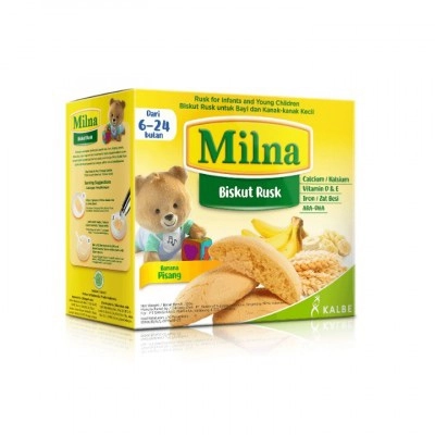 Milna Baby Biscuit Rusk Banana 130g (6-24months)