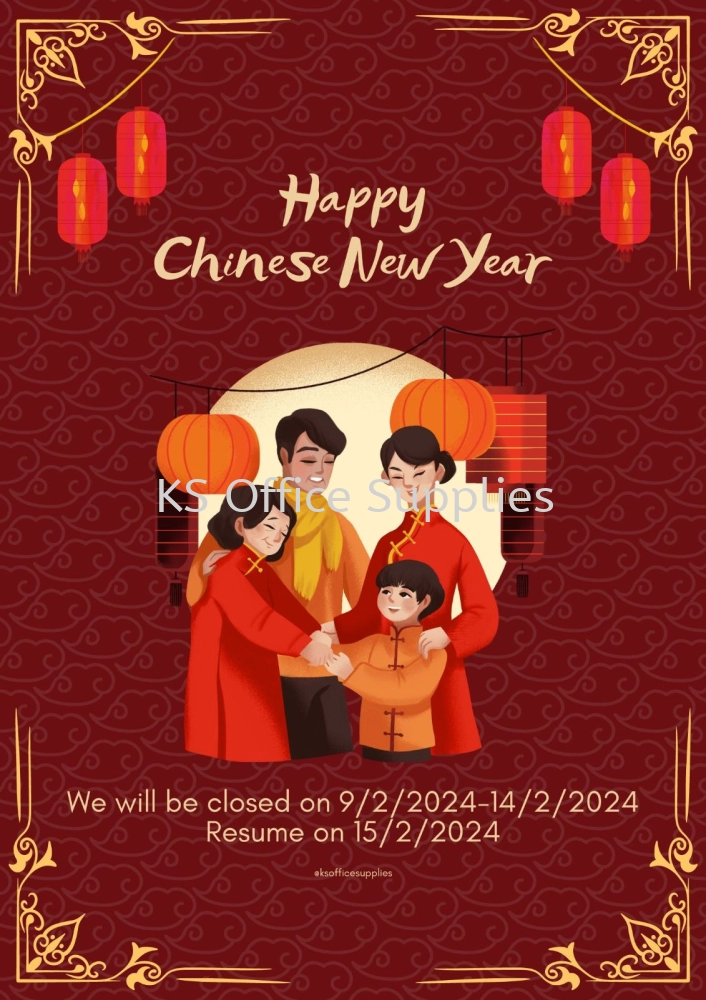 CLOSURE FOR CHINESE NEW YEAR