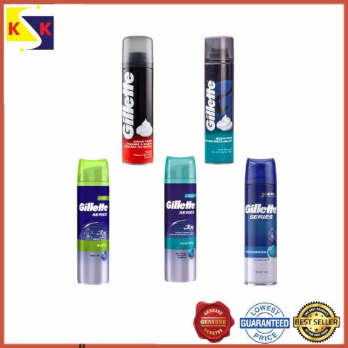 Gillette Shaving Foam/Gel 200ml/300ml  Smooth and Efficient Foamy Type Barber  Salon