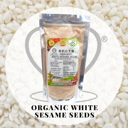 Organic White Sesame Seeds 有机白芝麻 (Carelife) 200g