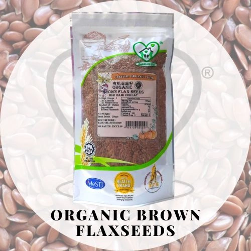 Organic Brown Flaxseeds 有机亚麻籽 (Carelife) 200g