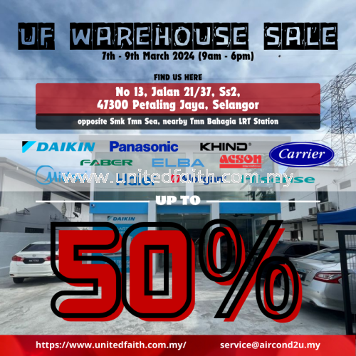 UF WAREHOUSE SALE IS BACK