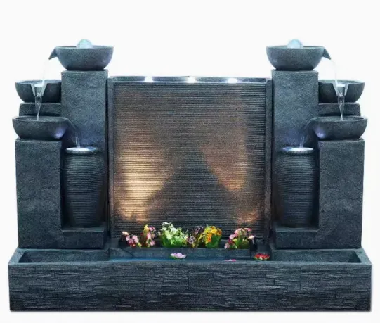 Elevate your outdoor decor with a stunning fiberglass water feature fountain.