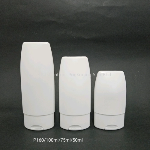 100ml/75ml/50ml white oval Plastic Bottle