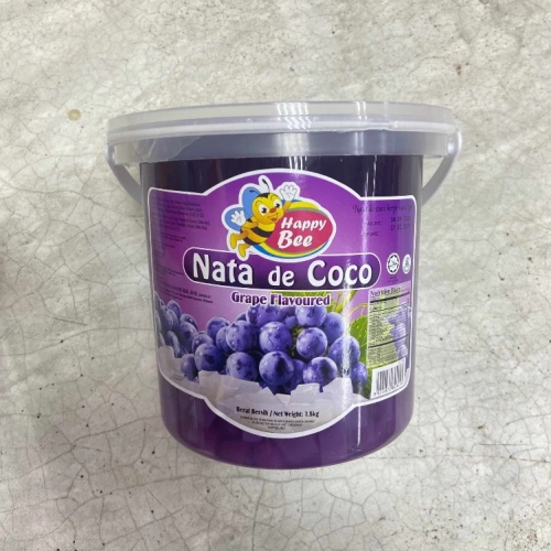 Happy Bee Nata De Coco Grape Flavour 1.5kg