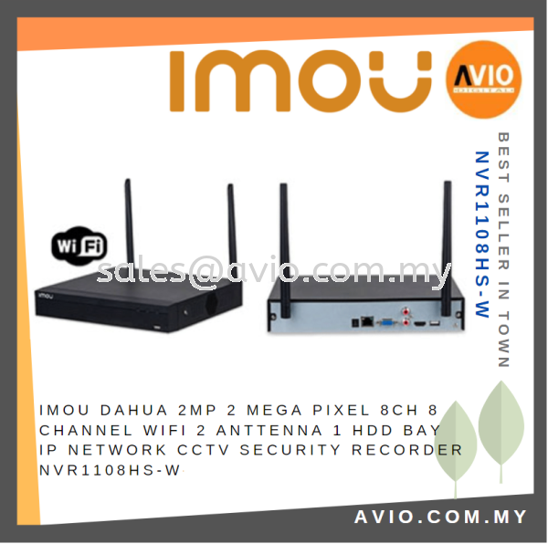 Imou 2MP 2 Megapixel 8ch 8 Channel Wifi 2 Antenna 1 Hdd Bay IP Network CCTV Security Recorder NVR1108HS-W IMOU Johor Bahru (JB), Kempas, Johor Jaya Supplier, Suppliers, Supply, Supplies | Avio Digital