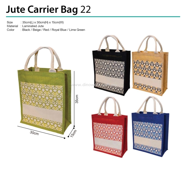 Jute Carrier Bag 22 Jute Tote Bag Bag Series Johor Bahru (JB), Malaysia Supplier, Wholesaler, Importer, Supply | DINO WORK SDN BHD