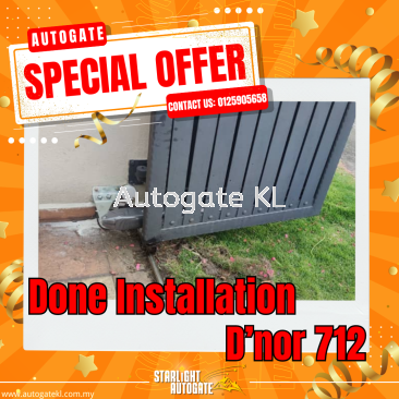 4 March 2024 AutoGate Offer Special Auto Gate Install, Model: D'nor 712 Johor Bahru, Skudai, Pulai