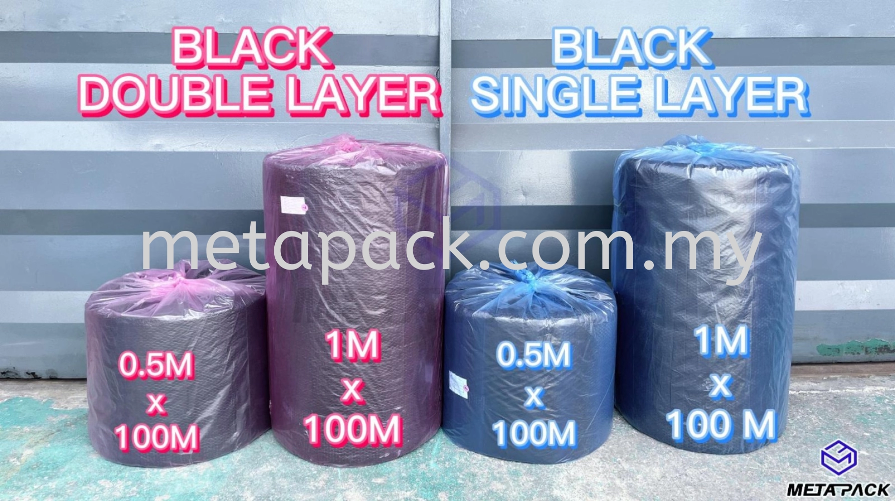 Black Bubble Wrap Double Layer 25meter x 100meter at KL | Bubblewrap 25meter x 100meter at KL | Bubble wrap supply at KL