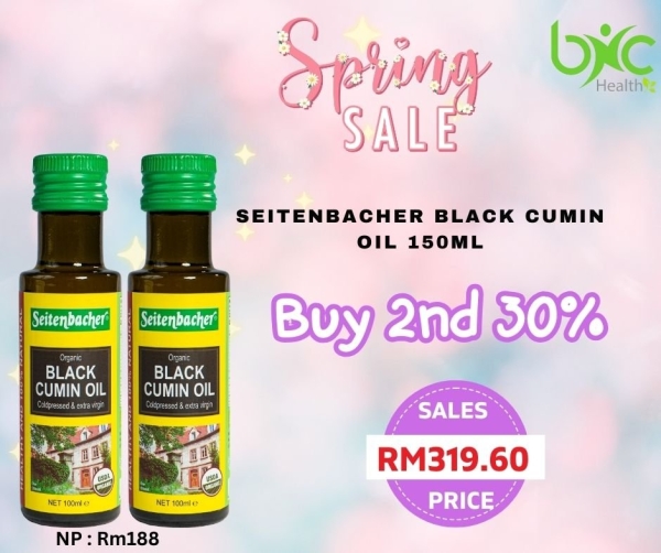 Seitenbacher Black Cumin Oil (Set) Year end sale 2023 PROMOTION Perak, Malaysia, Taiping Supplier, Suppliers, Supply, Supplies | BNC Health Sdn Bhd