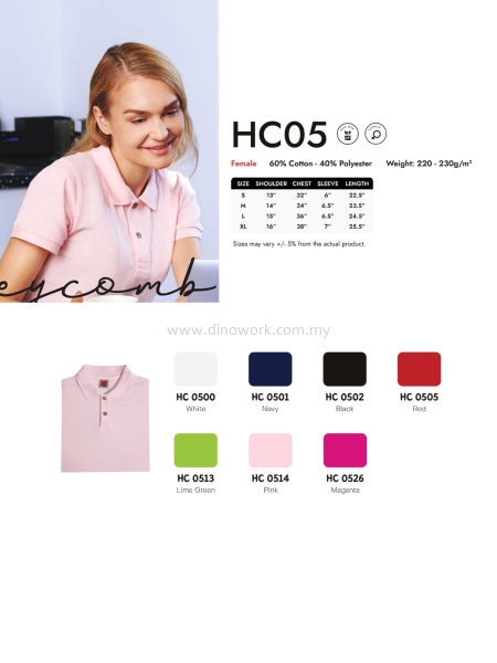 Polo T-shirt Honeycomb HC05 Polo T-shirt Honeycomb Apparel / Uniform Johor Bahru (JB), Malaysia Supplier, Wholesaler, Importer, Supply | DINO WORK SDN BHD