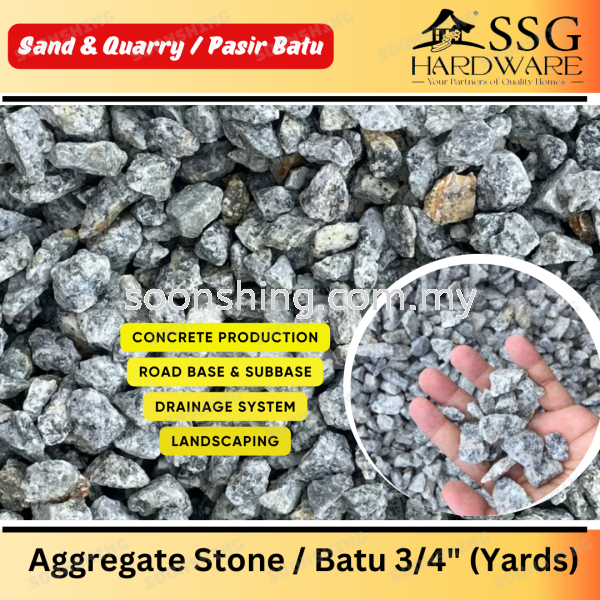 Batu Concrete 3/4'' / Aggregate 3/4'' (ʯͷ) Pasir / Batu Building Materials Johor Bahru (JB), Malaysia Supplier, Wholesaler, Exporter, Supply | Soon Shing Building Materials Sdn Bhd