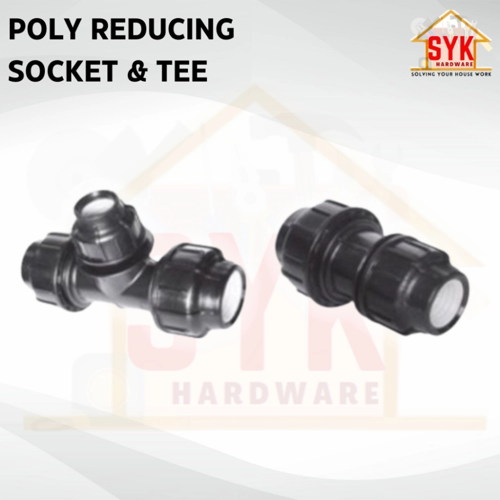 SYK Polypipe Reducing Tee Reducing Socket HDPE Poly Pipe Fitting Part ...