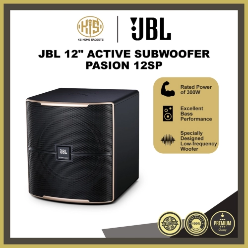JBL 12" ACTIVE SUBWOOFER (PASION 12SP) 300W Speaker , FOR KARAOKE AND HOME THEATER SYSTEM