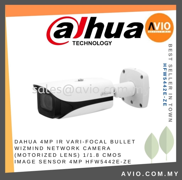 DAHUA 4MP IR VARI-FOCAL BULLET WIZMIND NETWORK CAMERA (MOTORIZED LENS) 1/1.8 CMOS image sensor 4MP HFW5442E-ZE DAHUA Johor Bahru (JB), Kempas, Johor Jaya Supplier, Suppliers, Supply, Supplies | Avio Digital