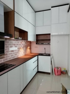 Glass Door Kitchen Cabinet Design - Penang