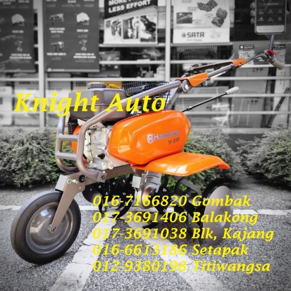 Husqvarna TF230: Mini Petrol Power Tiller, 196cc, Depth:300mm, Width:750mm, 70kg  ID34157 Husqvarna  Agricultural Selangor, Malaysia, Kuala Lumpur (KL), Seri Kembangan, Setapak, Kajang Supplier, Suppliers, Supply, Supplies | Knight Auto Sdn Bhd