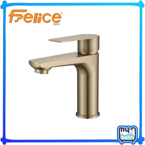 Felice FLE 2502-G : Single lever basin Cold Tap (Matte Gold) - SaniHome Sdn. Bhd.