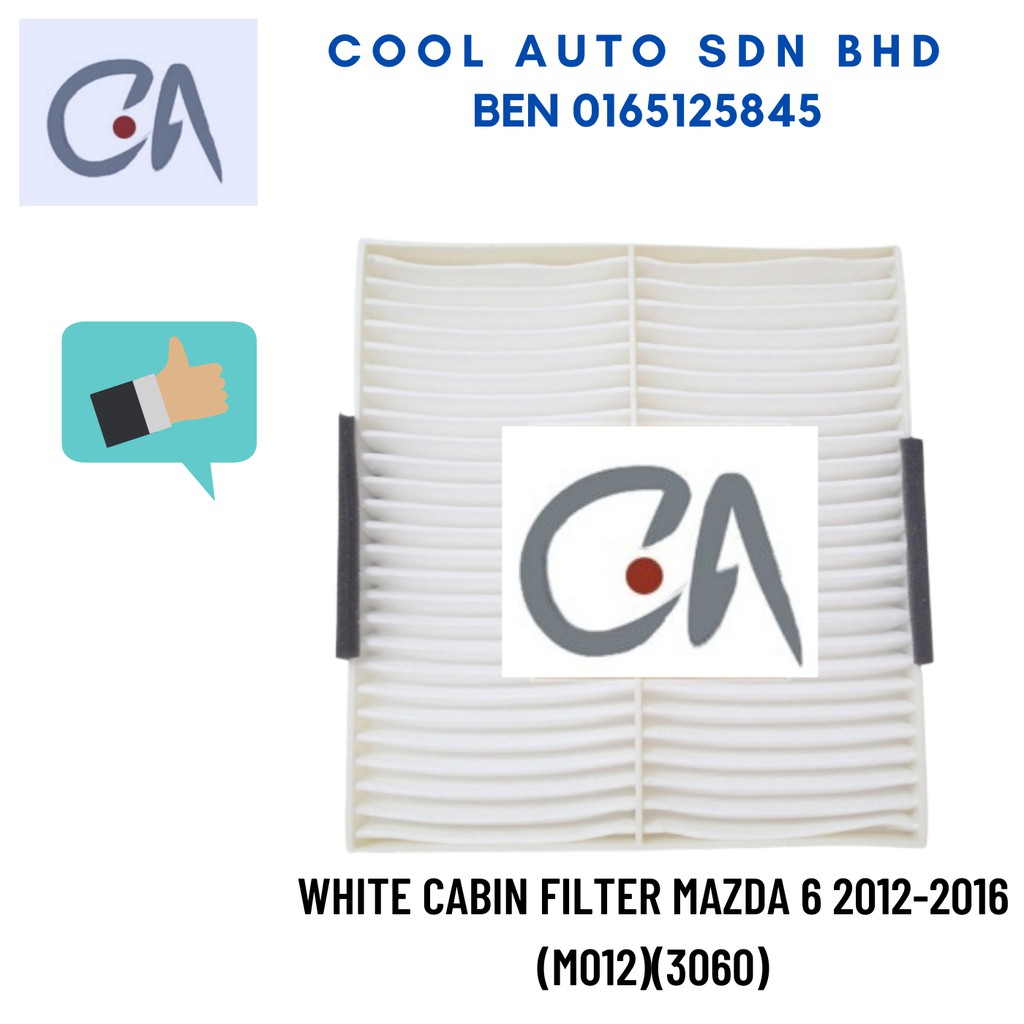🔥READY STOCK 🔥WHITE CABIN FILTER MAZDA 6 2012-2016 (M012)(3060)