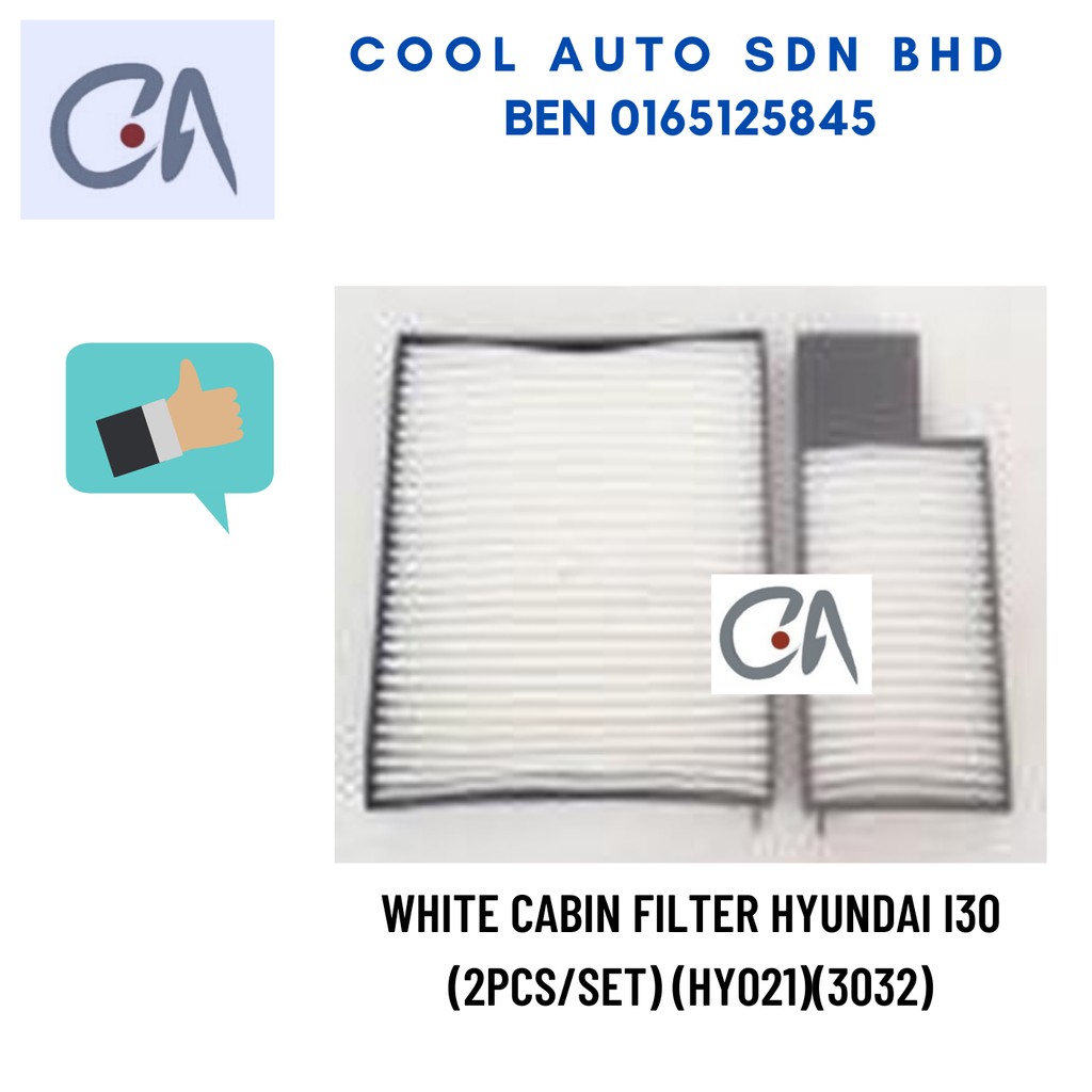 🔥READY STOCK 🔥WHITE CABIN FILTER HYUNDAI i30 (2PCS/SET) (HY021)(3032)