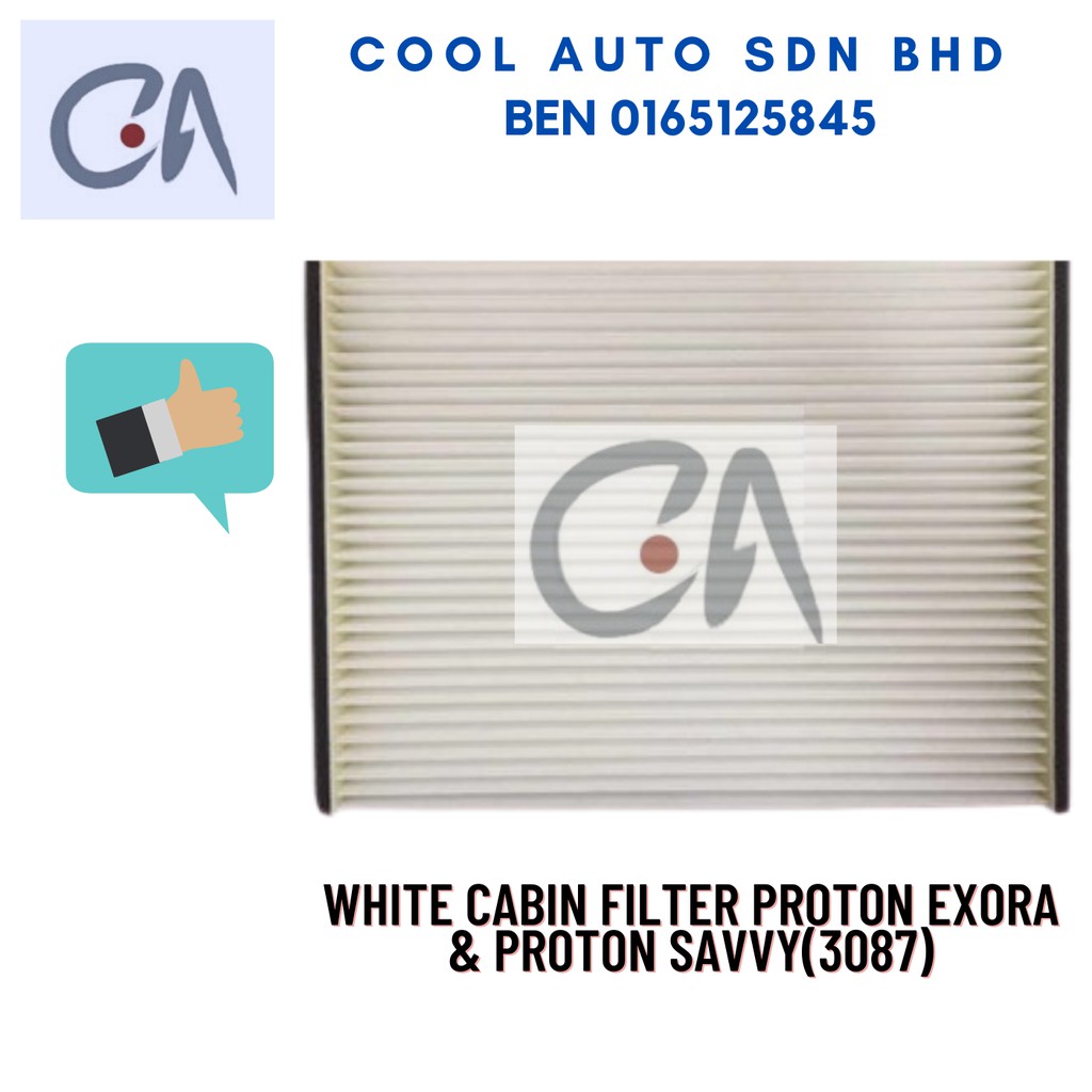 🔥READY STOCK 🔥WHITE CABIN FILTER PROTON EXORA & PROTON SAVVY(3087)