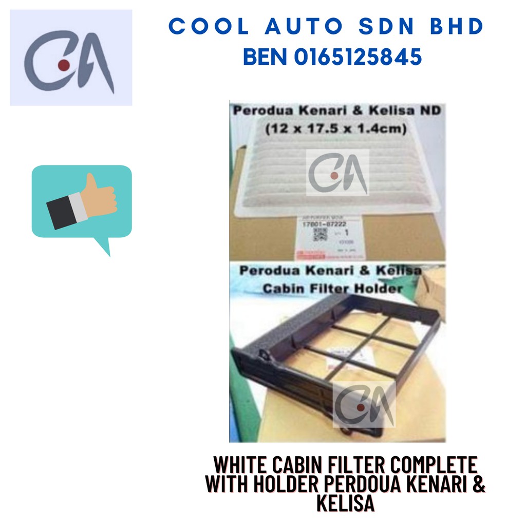 🔥READY STOCK 🔥WHITE CABIN FILTER COMPLETE WITH HOLDER PERDOUA KENARI & KELISA
