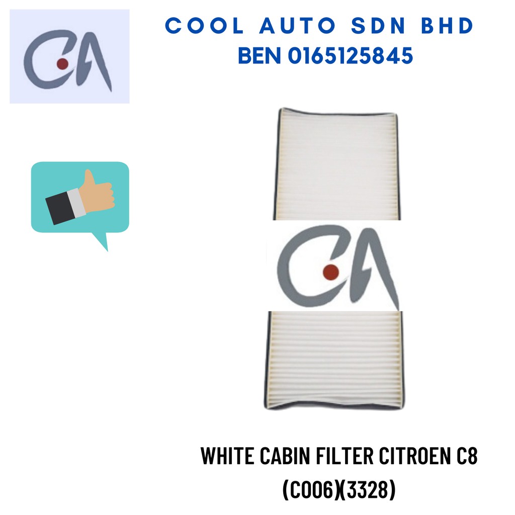 🔥READY STOCK 🔥WHITE CABIN FILTER CITROEN C8 (C006)(3328)