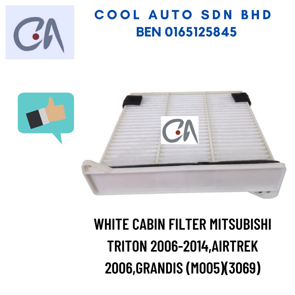 🔥READY STOCK 🔥WHITE CABIN FILTER MITSUBISHI TRITON 2006-2014,AIRTREK 2006,GRANDIS (M005)(3069)