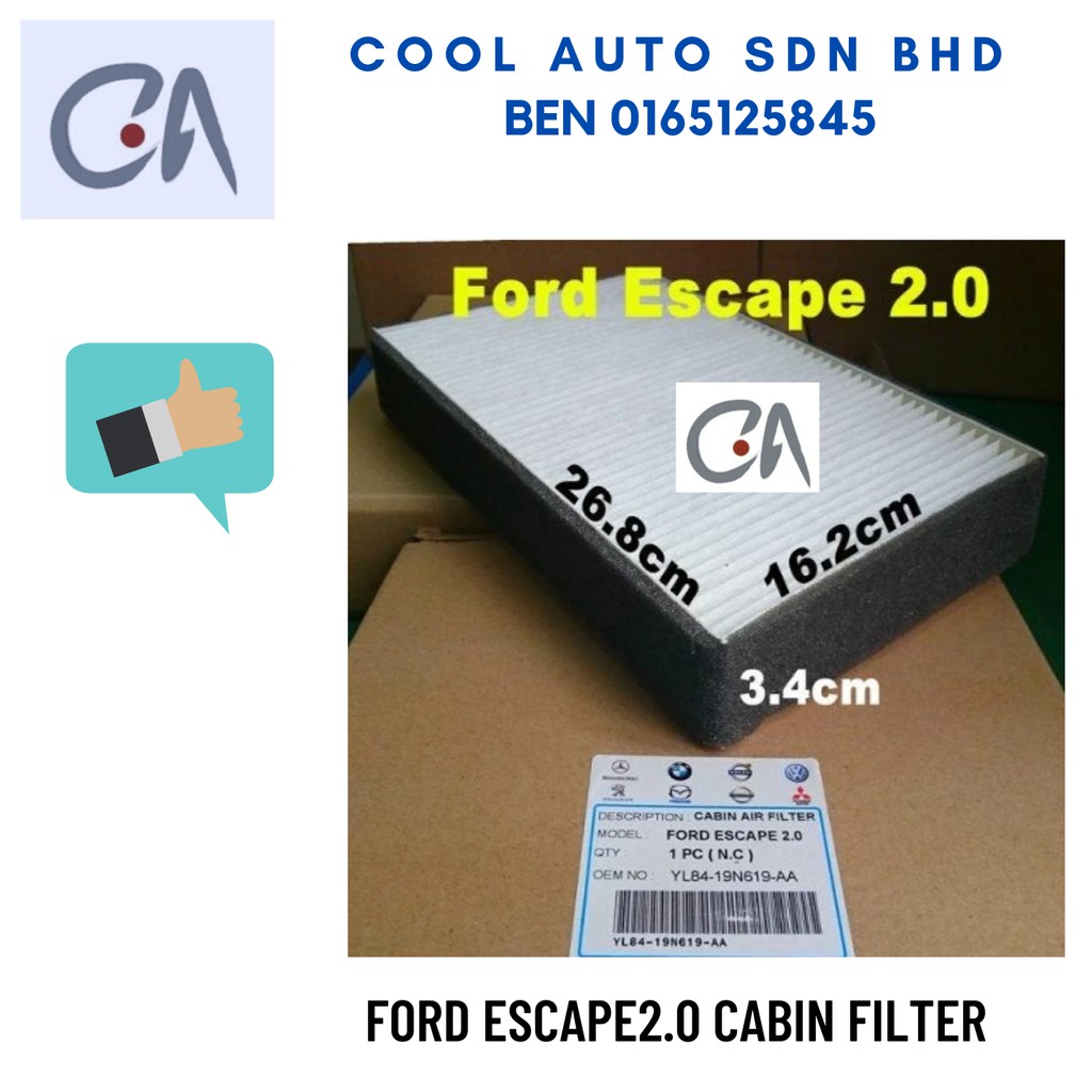 🔥READY STOCK 🔥FORD ESCAPE2.0 CABIN FILTER