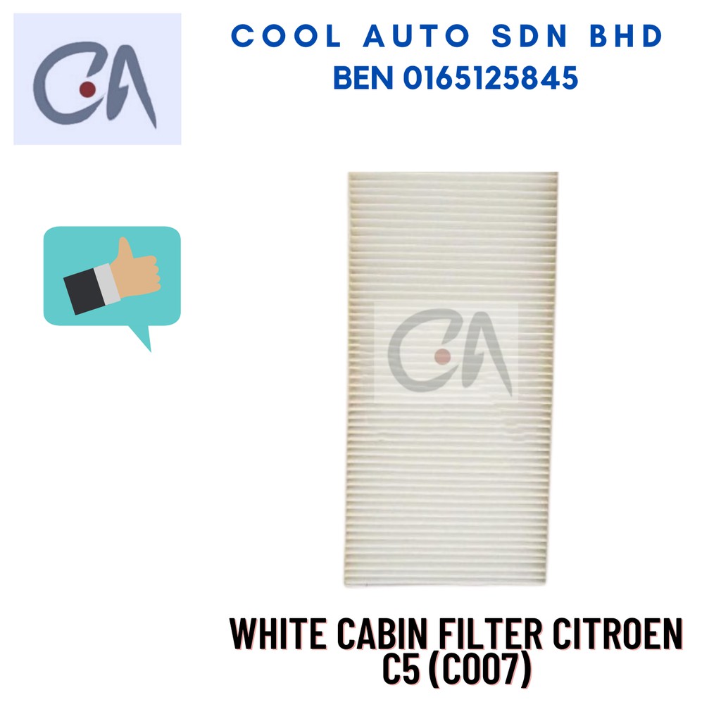 🔥READY STOCK 🔥WHITE CABIN FILTER CITROEN C5 (C007)(3330)