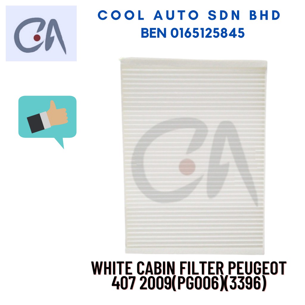 🔥READY STOCK 🔥WHITE CABIN FILTER PEUGEOT 407 2009(PG006)(3396)