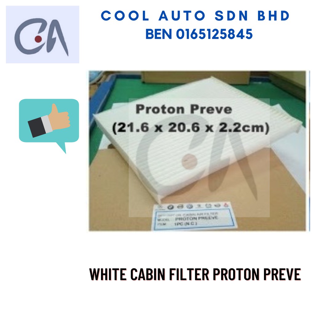 🔥READY STOCK 🔥WHITE CABIN FILTER PROTON PREVE