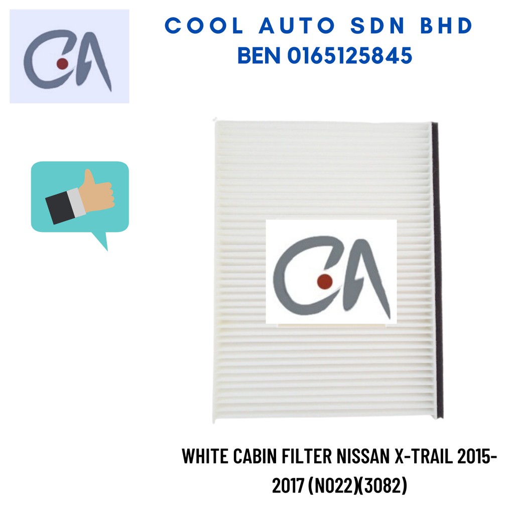 🔥READY STOCK 🔥WHITE CABIN FILTER NISSAN X-TRAIL 2015-2017 (N022)(3082)