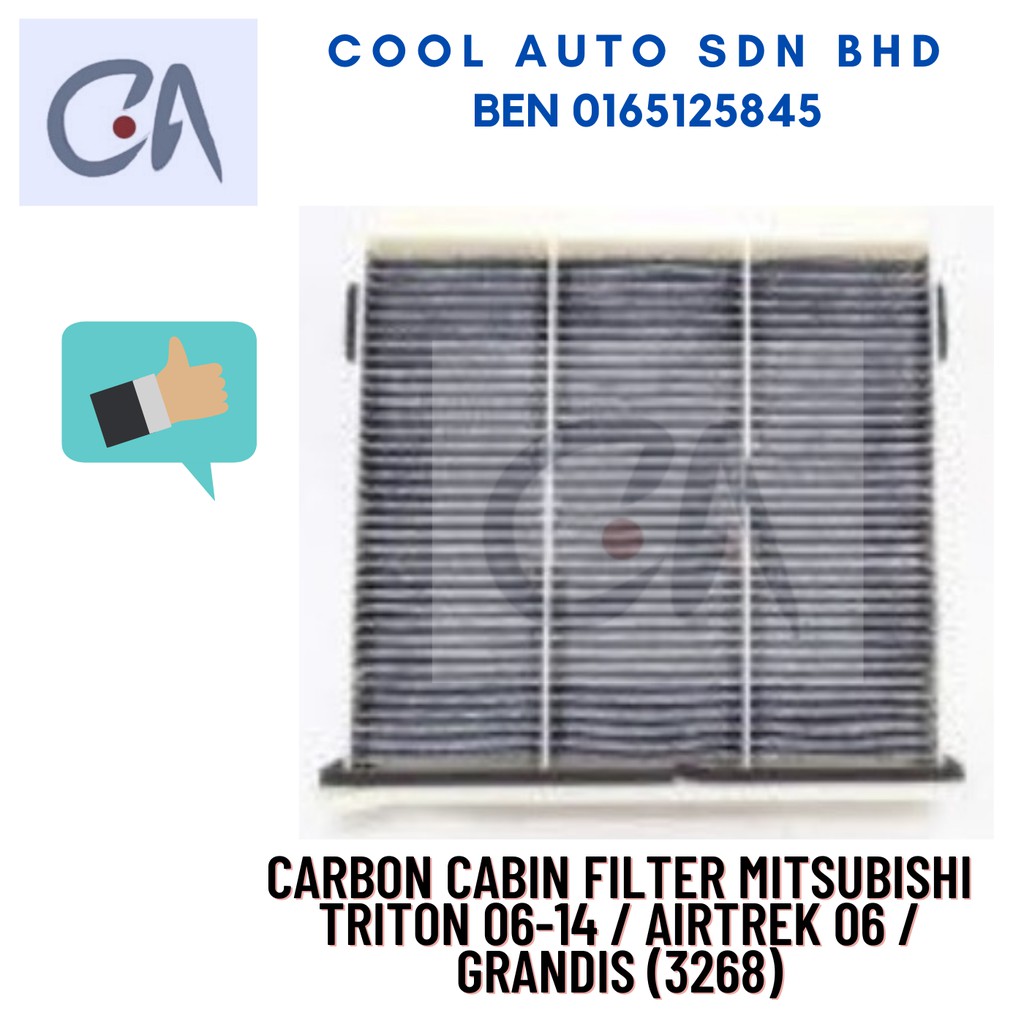 🔥READY STOCK 🔥CARBON CABIN FILTER MITSUBISHI TRITON 06-14 / AIRTREK 06 / GRANDIS (3268)