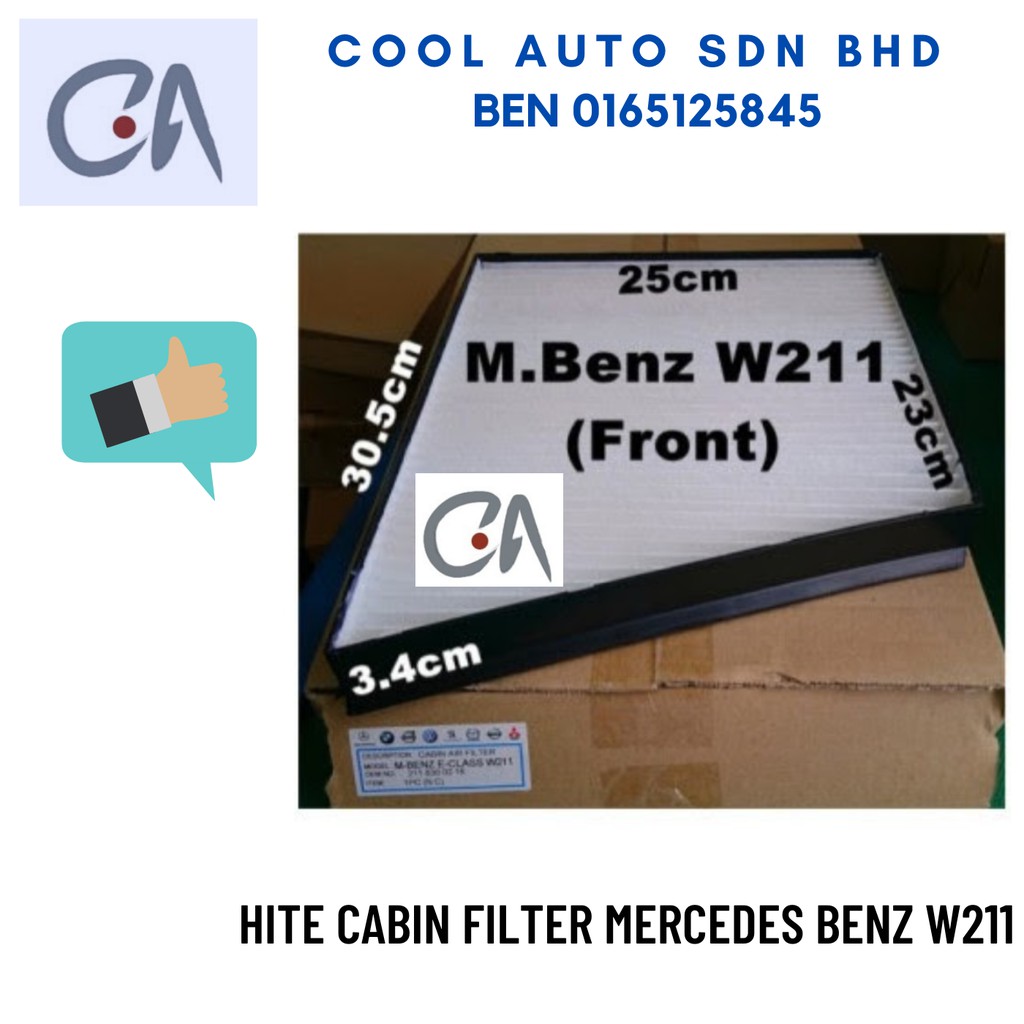🔥READY STOCK 🔥HITE CABIN FILTER MERCEDES BENZ W211