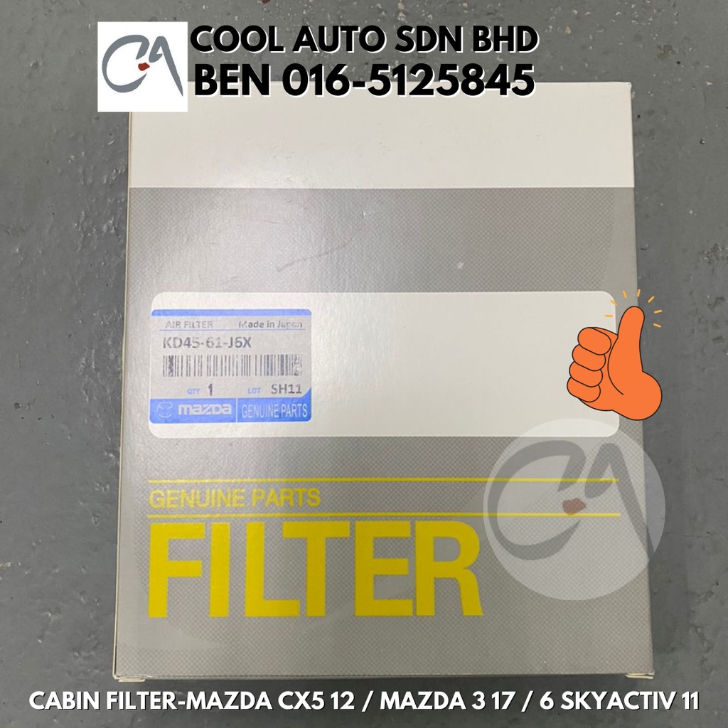 🔥READY STOCK🔥 CABIN FILTER-MAZDA CX5 12 / MAZDA 3 17 / 6 SKYACTIV 11