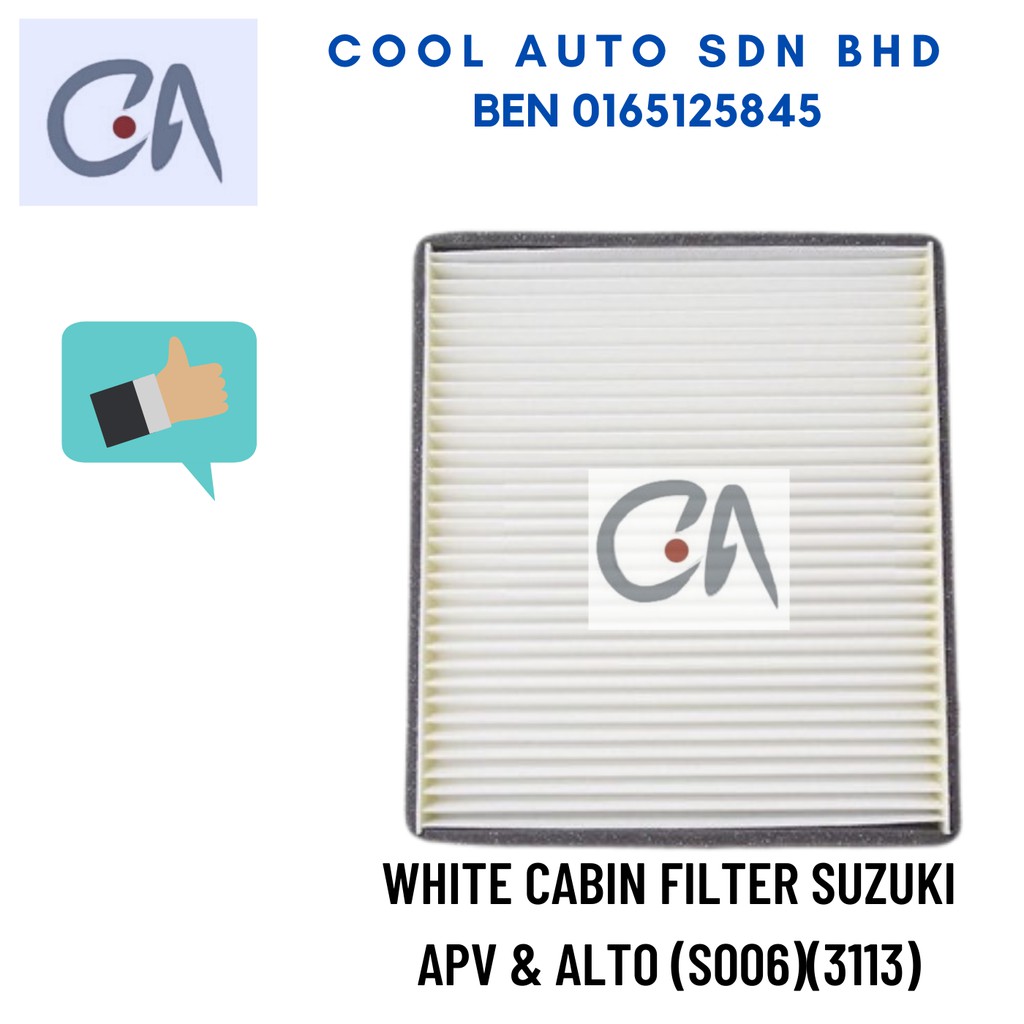 🔥READY STOCK 🔥WHITE CABIN FILTER SUZUKI APV & ALTO (S006)(3113)