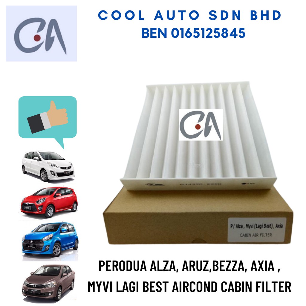 🔥READY STOCK 🔥PERODUA ALZA, ARUZ,BEZZA, AXIA , MYVI LAGI BEST AIRCOND CABIN FILTER