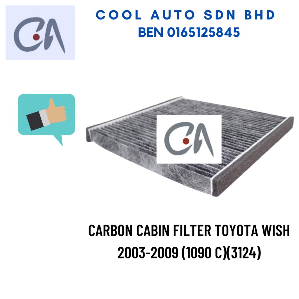 🔥READY STOCK 🔥CARBON CABIN FILTER TOYOTA WISH 2003-2009 (1090 C)(3124)